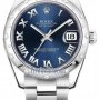 Rolex 178344 Blue Roman Oyster  Datejust 31mm Stainless