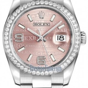 Rolex 116244 Pink Wave Oyster  Datejust 36mm Stainless S 116244PinkWaveOyster 266385