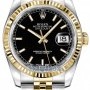 Rolex 116233 Black Index Jubilee  Datejust 36mm Stainles