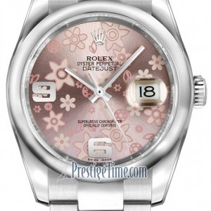 Rolex 116200 Pink Floral Oyster  Datejust 36mm Stainless 116200PinkFloralOyster 260171