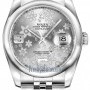 Rolex 116200 Silver Floral Jubilee  Datejust 36mm Stainl