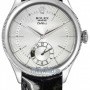 Rolex 50529 Silver  Cellini Dual Time 39mm Mens Watch