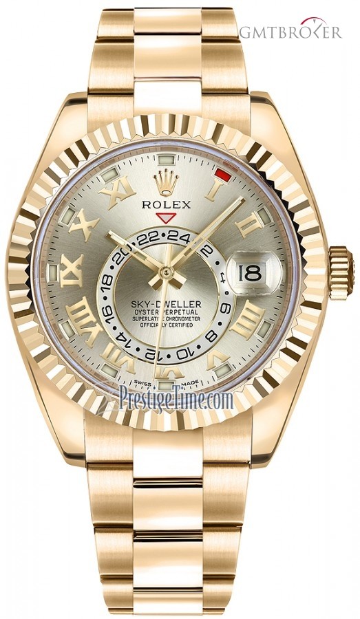 Rolex 326938 Silver Roman  Sky Dweller 42mm Mens Watch 326938SilverRoman 261003