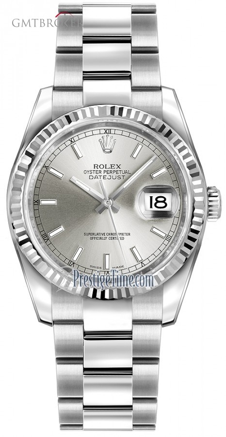Rolex 116234 Silver Index Oyster  Datejust 36mm Stainles 116234SilverIndexOyster 259955