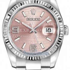 Rolex 116234 Pink Wave Oyster  Datejust 36mm Stainless S 116234PinkWaveOyster 266289