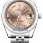 Rolex 178240 Pink Roman Jubilee  Datejust 31mm Stainless