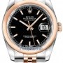Rolex 116201 Black Index Jubilee  Datejust 36mm Stainles