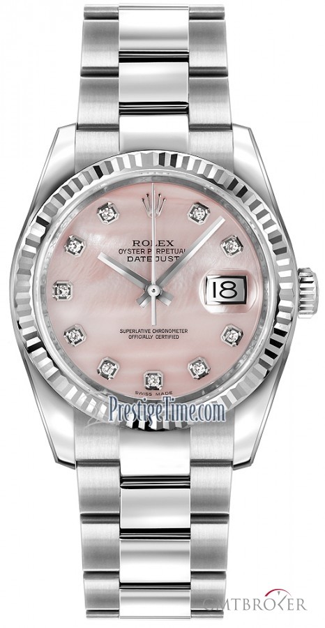 Rolex 116234 Pink MOP Diamond Oyster  Datejust 36mm Stai 116234PinkMOPDiamondOyster 259937