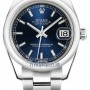 Rolex 178240 Blue Index Oyster  Datejust 31mm Stainless
