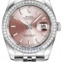 Rolex 116244 Pink Index Jubilee  Datejust 36mm Stainless