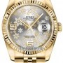Rolex 116238 Silver Floral Jubilee  Datejust 36mm Yellow