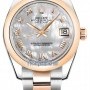 Rolex 178241 White MOP Roman Oyster  Datejust 31mm Stain