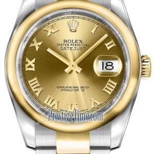 Rolex 116203 Champagne Roman Oyster  Datejust 36mm Stain 116203ChampagneRomanOyster 260925