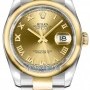 Rolex 116203 Champagne Roman Oyster  Datejust 36mm Stain