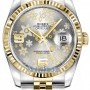 Rolex 116233 Silver Floral Jubilee  Datejust 36mm Stainl