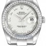 Rolex 116244 White Roman Oyster  Datejust 36mm Stainless