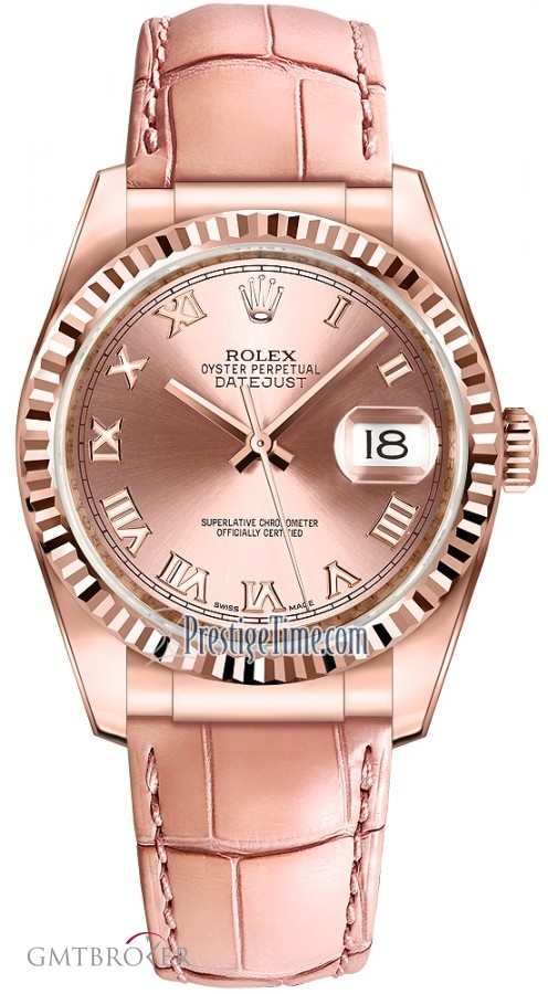 Rolex 116135 Pink Roman  Datejust 36mm Everose Gold Mids 116135PinkRoman 464975
