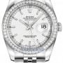 Rolex 116244 White Index Jubilee  Datejust 36mm Stainles