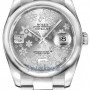 Rolex 116200 Silver Floral Oyster  Datejust 36mm Stainle