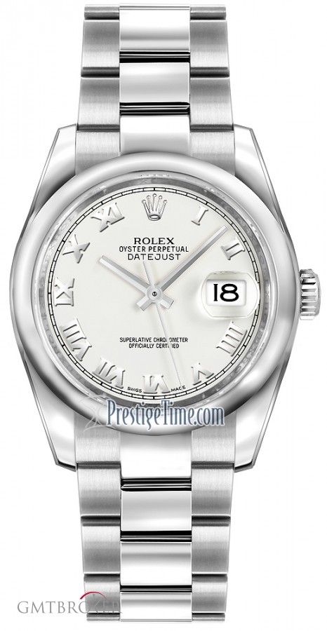Rolex 116200 White Roman Oyster  Datejust 36mm Stainless 116200WhiteRomanOyster 260113