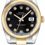 Rolex 116203 Black Diamond Oyster  Datejust 36mm Stainle