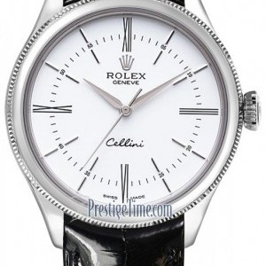 Rolex 50509 White  Cellini Time 39mm Mens Watch 50509White 463335