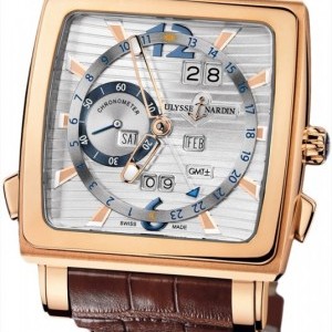 Ulysse Nardin 326-9091  Quadrato Dual Time Perpetual Mens Watch 326-90/91 178397