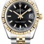Rolex 178273 Black Index Jubilee  Datejust 31mm Stainles