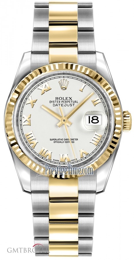 Rolex 116233 White Roman Oyster  Datejust 36mm Stainless 116233WhiteRomanOyster 260709