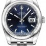 Rolex 116200 Blue Index Jubilee  Datejust 36mm Stainless