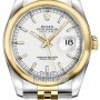 Rolex 116203 White Index Jubilee  Datejust 36mm Stainles