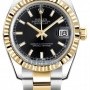 Rolex 178273 Black Index Oyster  Datejust 31mm Stainless
