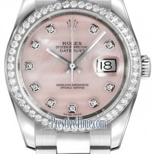 Rolex 116244 Pink MOP Diamond Oyster  Datejust 36mm Stai 116244PinkMOPDiamondOyster 260625