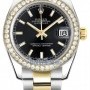 Rolex 178383 Black Index Oyster  Datejust 31mm Stainless