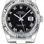 Rolex 116234 Black Roman Oyster  Datejust 36mm Stainless