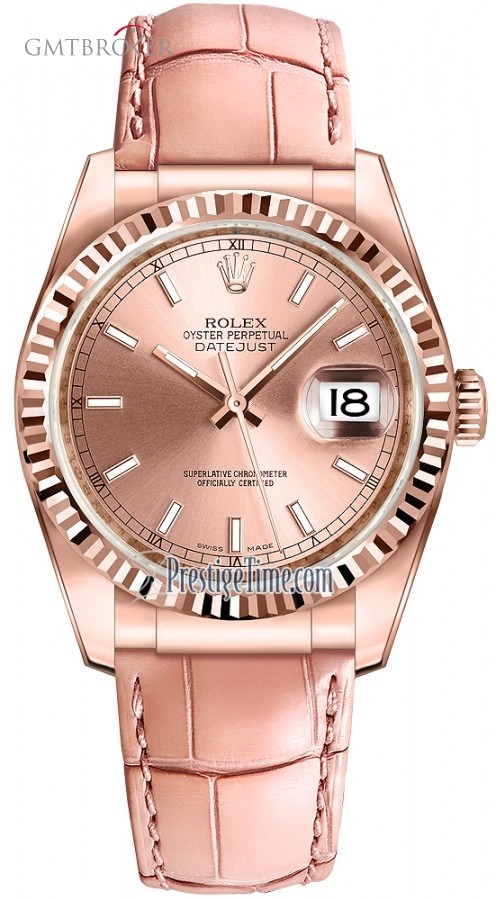 Rolex 116135 Pink Index  Datejust 36mm Everose Gold Mids 116135PinkIndex 465419