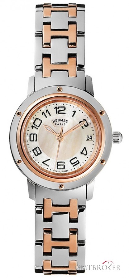 Hermès 035321WW00  Clipper Quartz PM 24mm Ladies Watch 035321WW00 199639