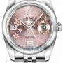 Rolex 116200 Pink Floral Jubilee  Datejust 36mm Stainles