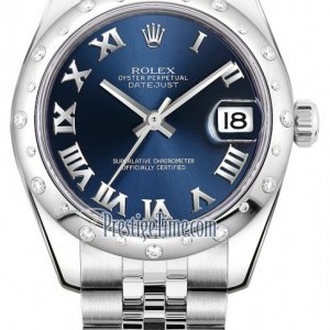 Rolex 178344 Blue Roman Jubilee  Datejust 31mm Stainless 178344BlueRomanJubilee 395247