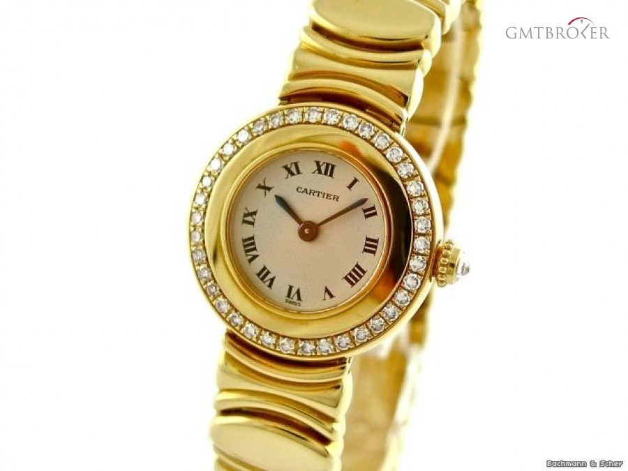 Cartier Colisee Ladies Watch 18k Yellow Gold Diamond nessuna 80471