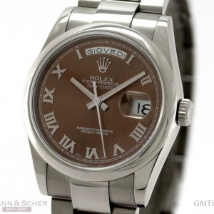Rolex Day-Date Ref-118209 18k White Gold Papers Bj-2002 118209 81013