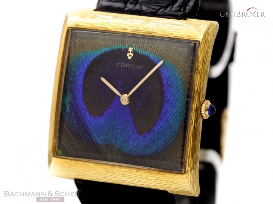 Anonimo CORUM Vintage Buckingham Peacock Dial 18k Yellow G Photo