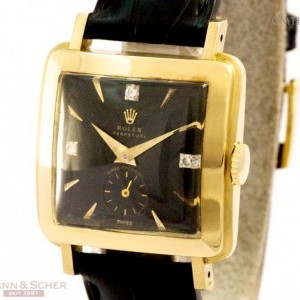 Rolex Vintage Ladies Watch Square 18K Yelow Gold BJ 1958 4643 444281