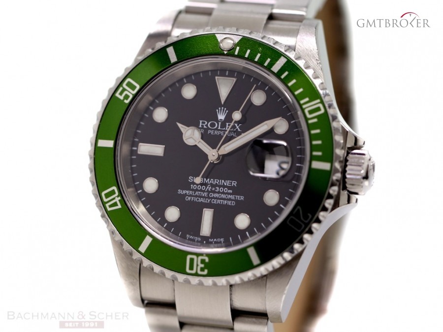 Rolex Submariner Date Ref-16610LV Fat-Flat Four Stainles 16610LV 727851