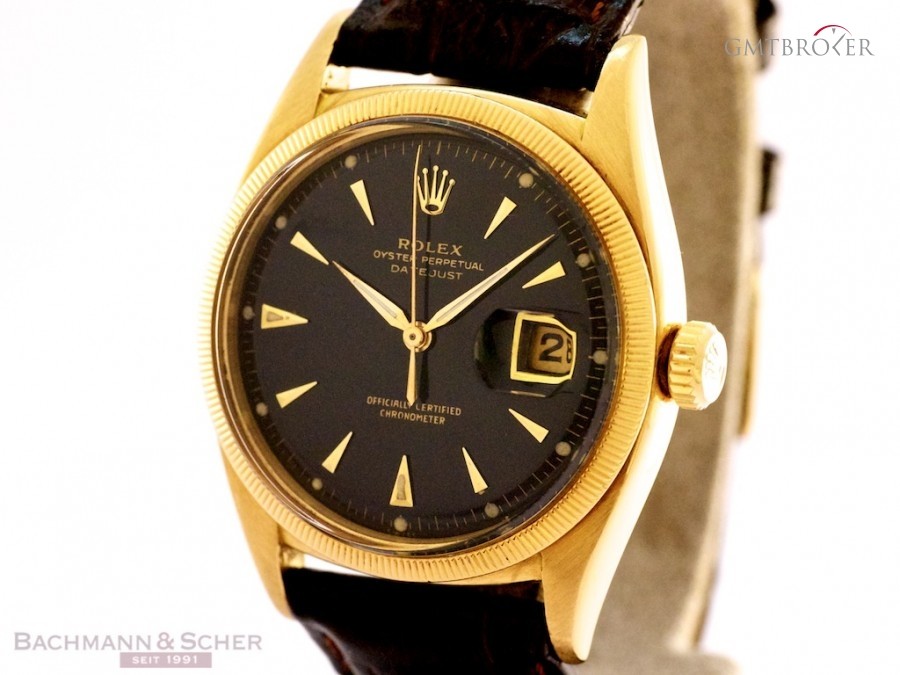 Rolex Vintage Datejust 18k Yellow Gold Ref 6155 Bj 1965 6155 435639