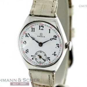 Omega OMEGA Vintage Gentlemans WWI Watch 925 Silber Enam Geh.-Nr.7112864 80857
