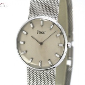 Piaget Piaget Vintage Gentlemans Watch 18k White Gold Dia CB172435 80687