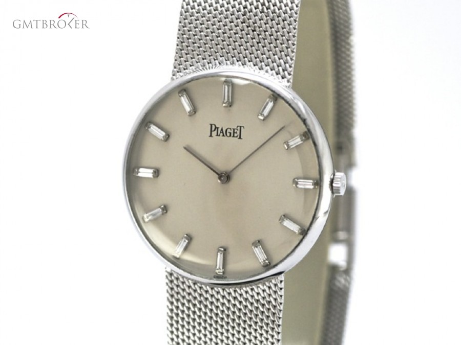 Piaget Piaget Vintage Gentlemans Watch 18k White Gold Dia CB172435 80687