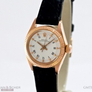 Rolex Vintage Lady Oyster Perpetual Ref 6619 18k Rose Go 6619 80969