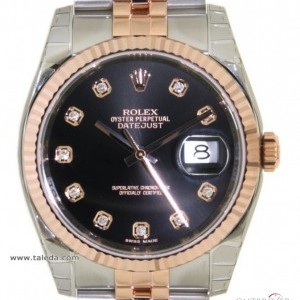 Rolex DATEJUST 116231 IN STEEL PINK GOLD AND DIAMONDS 36 116231 188947
